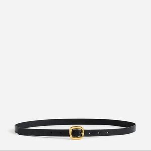 Madewell Sculptural Buckle Leather Skinny Belt